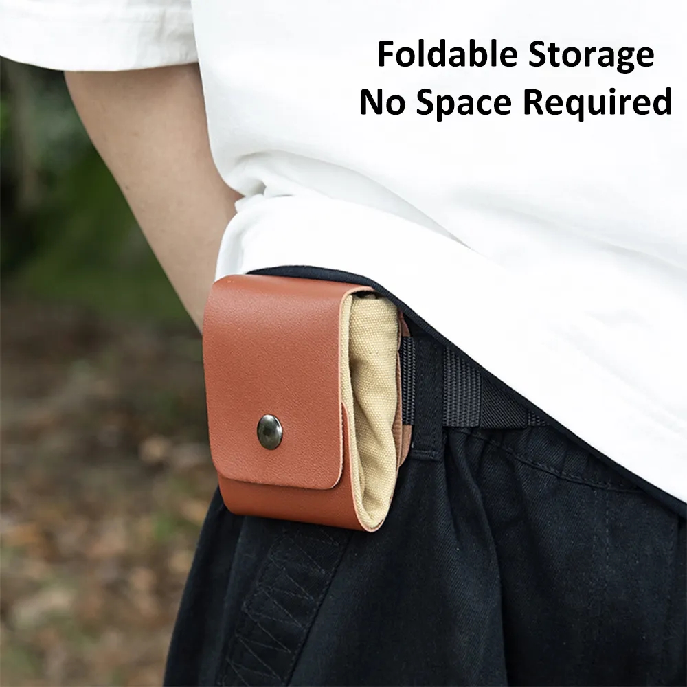 Collapsible Waxed Canvas Foraging Pouch 7