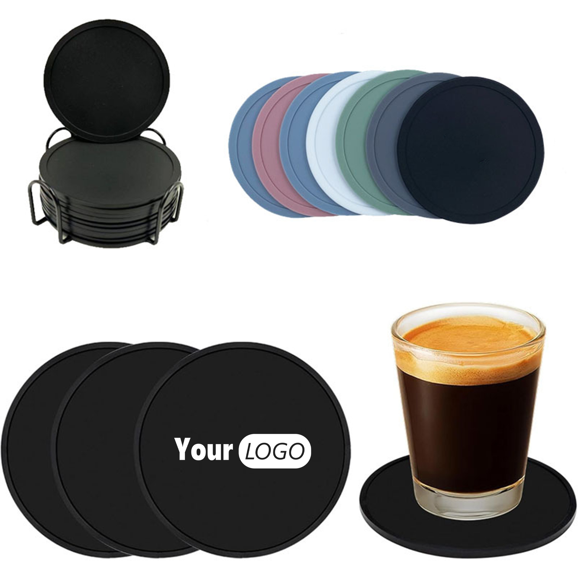 Round Silicone Non-Slip Drink Coaster 7