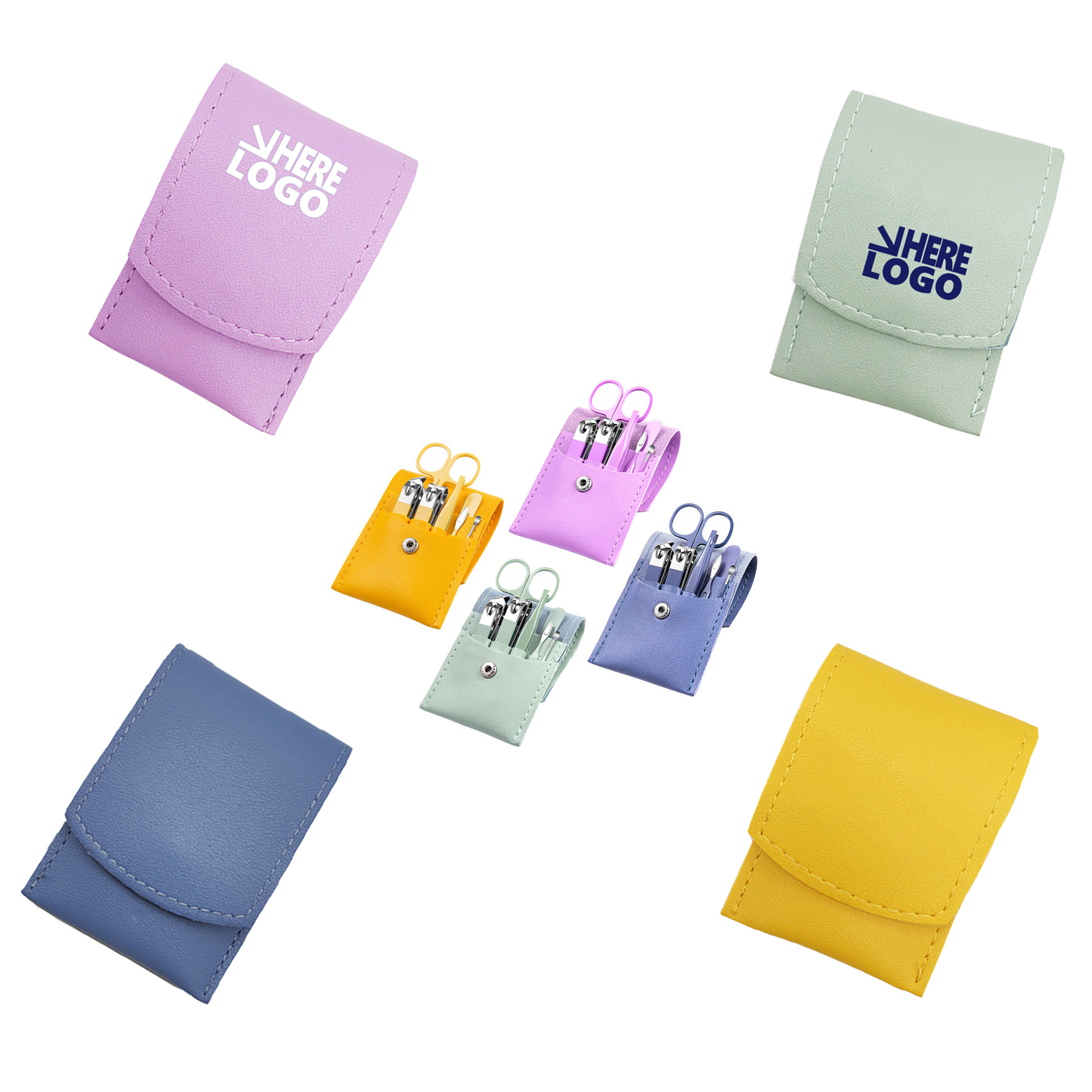 7-Piece Nail Clipper Set with PU Leather Case 2