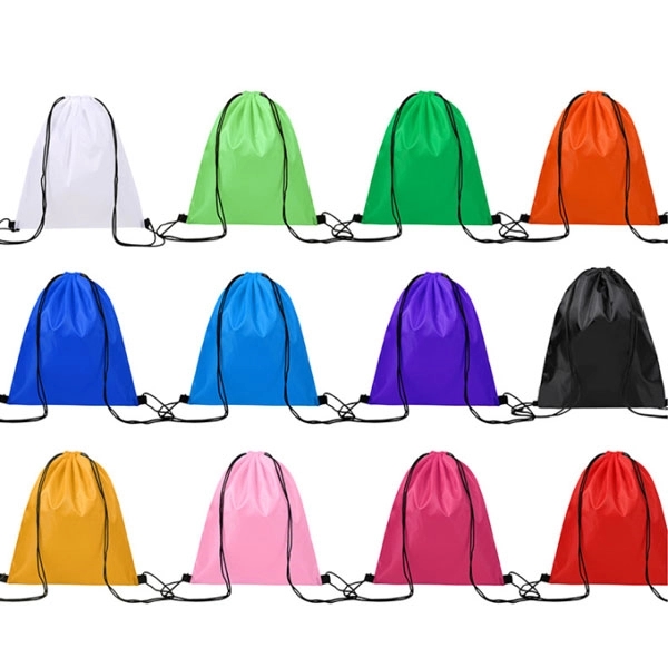 Ultra Light Polyester Drawstring Backpacks - 13" W x 16" H 10