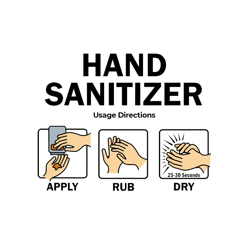 Hand Sanitizer Gel, 1 oz. - Printed 3