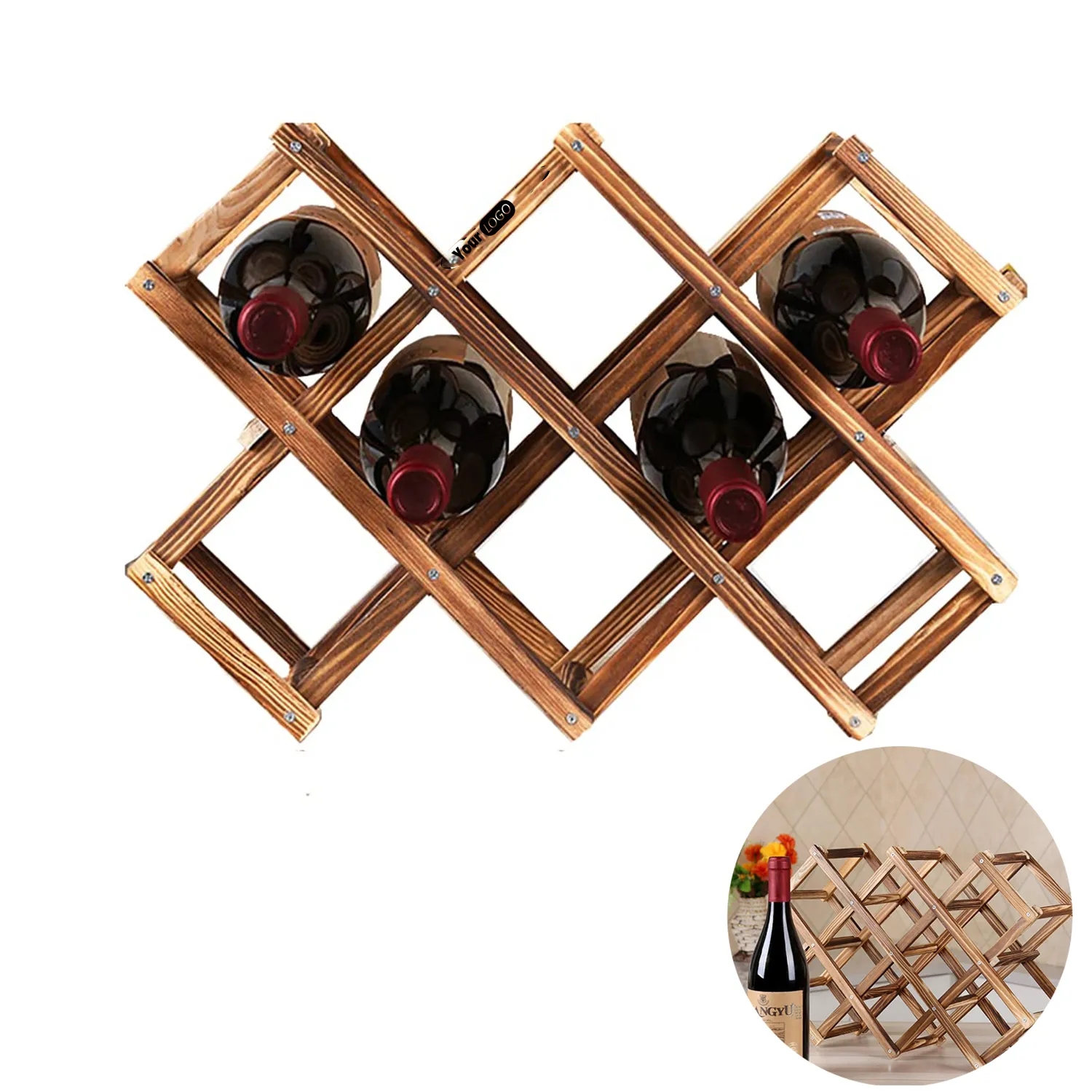 Bottle Wine Rack Free Standing Floor 2