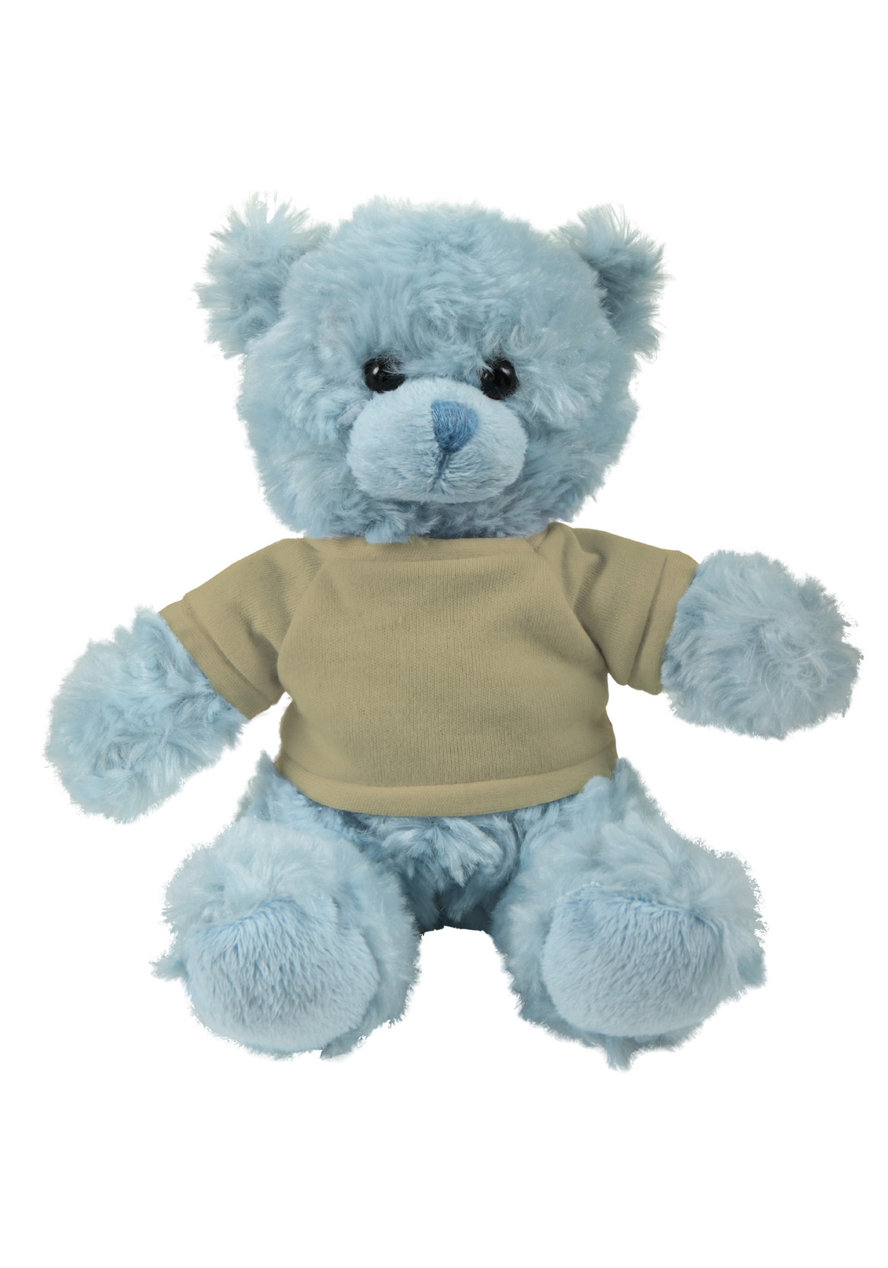 soft plush Blue Curly Sitting Bear with t-shirt 10