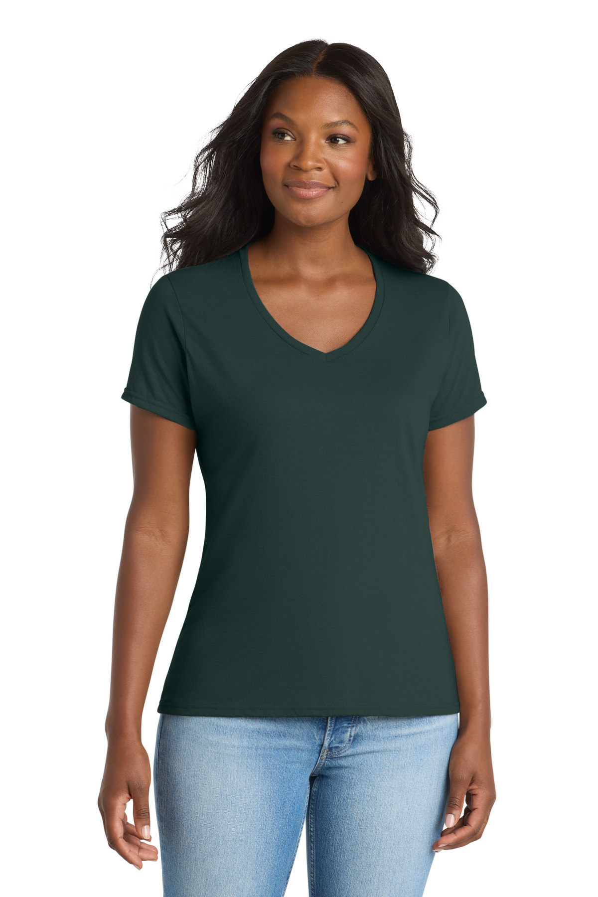 Port & Co Women's Performance Blend V-Neck Tee. LPC381V 82
