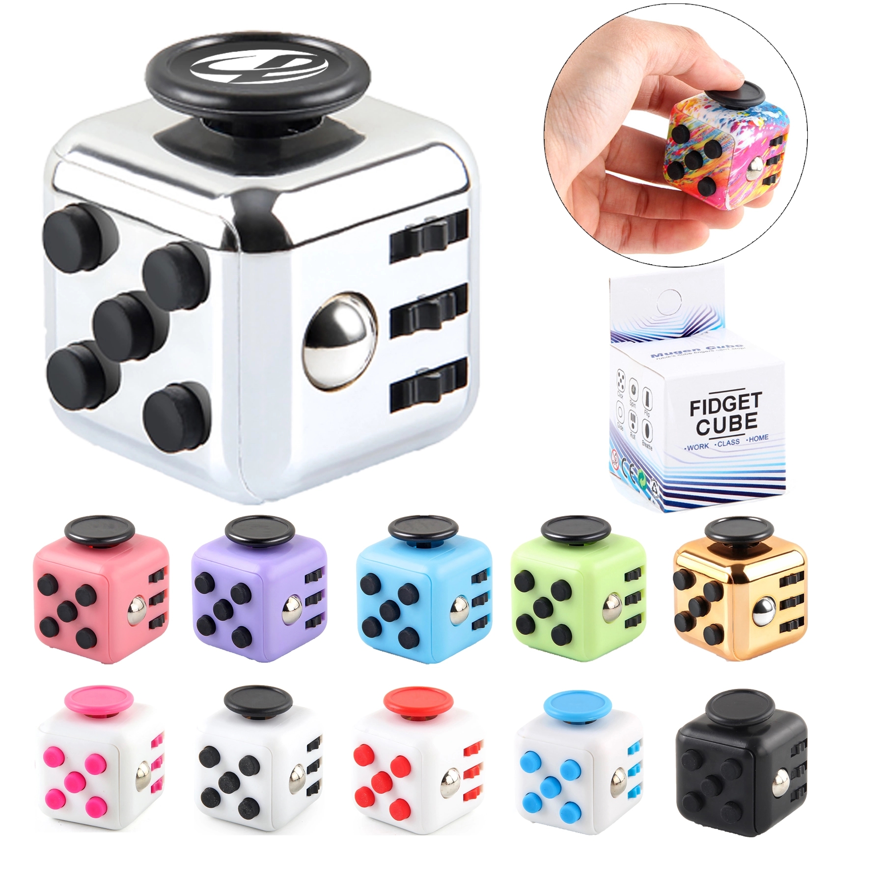 Fidget Cube Stress Anxiety Pressure Relieving Toy for Adult 3