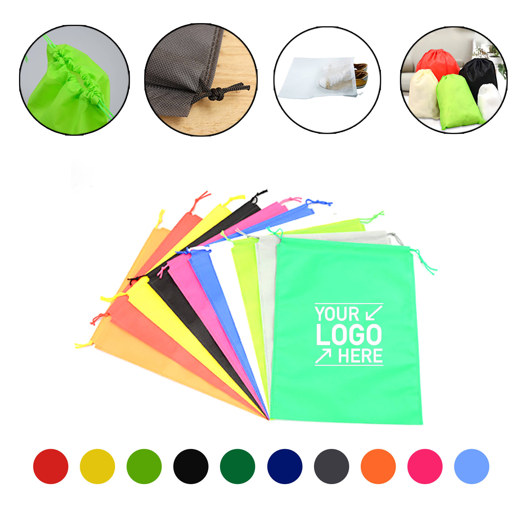 Non-woven Fabric Drawstring Storage Bag 2