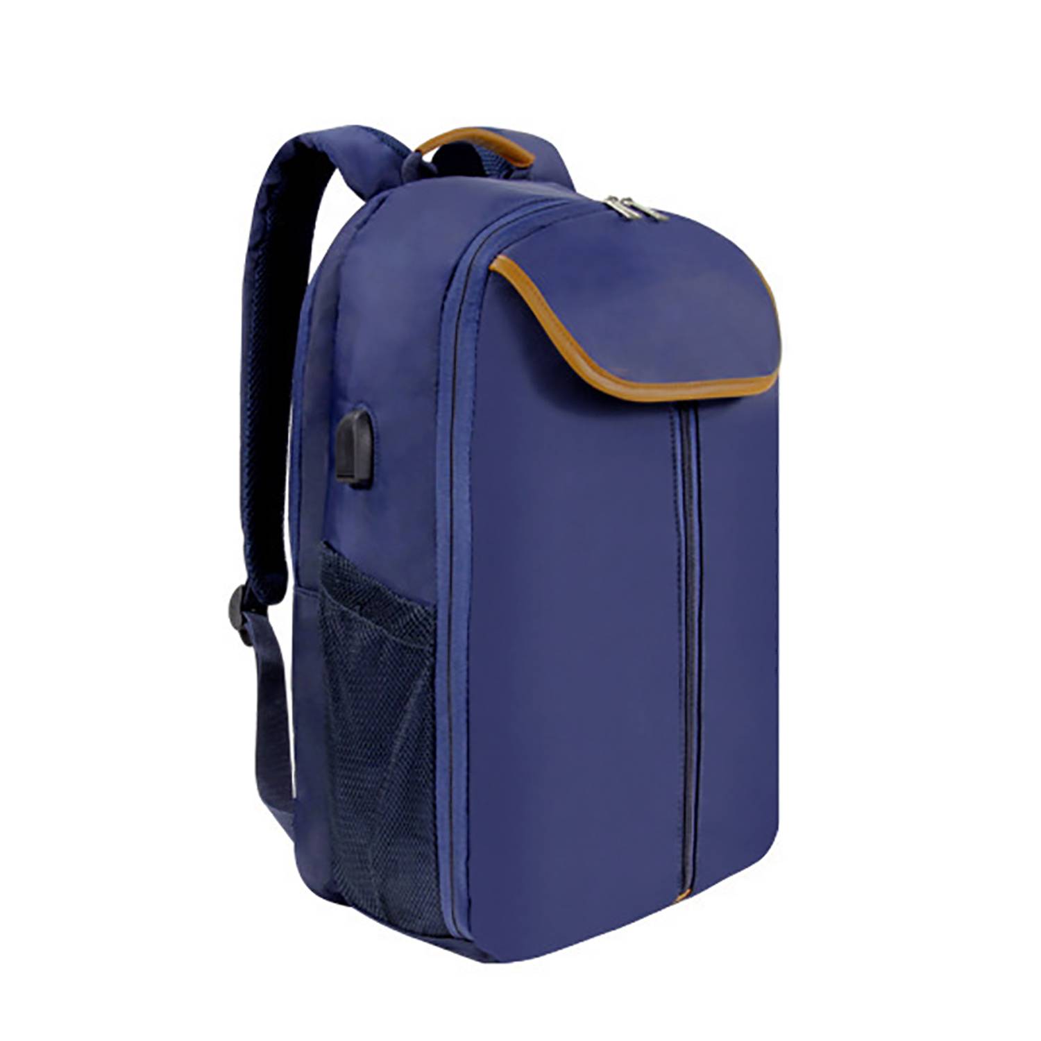 Double Zipper Nylon Backpack w/ USB Port 8