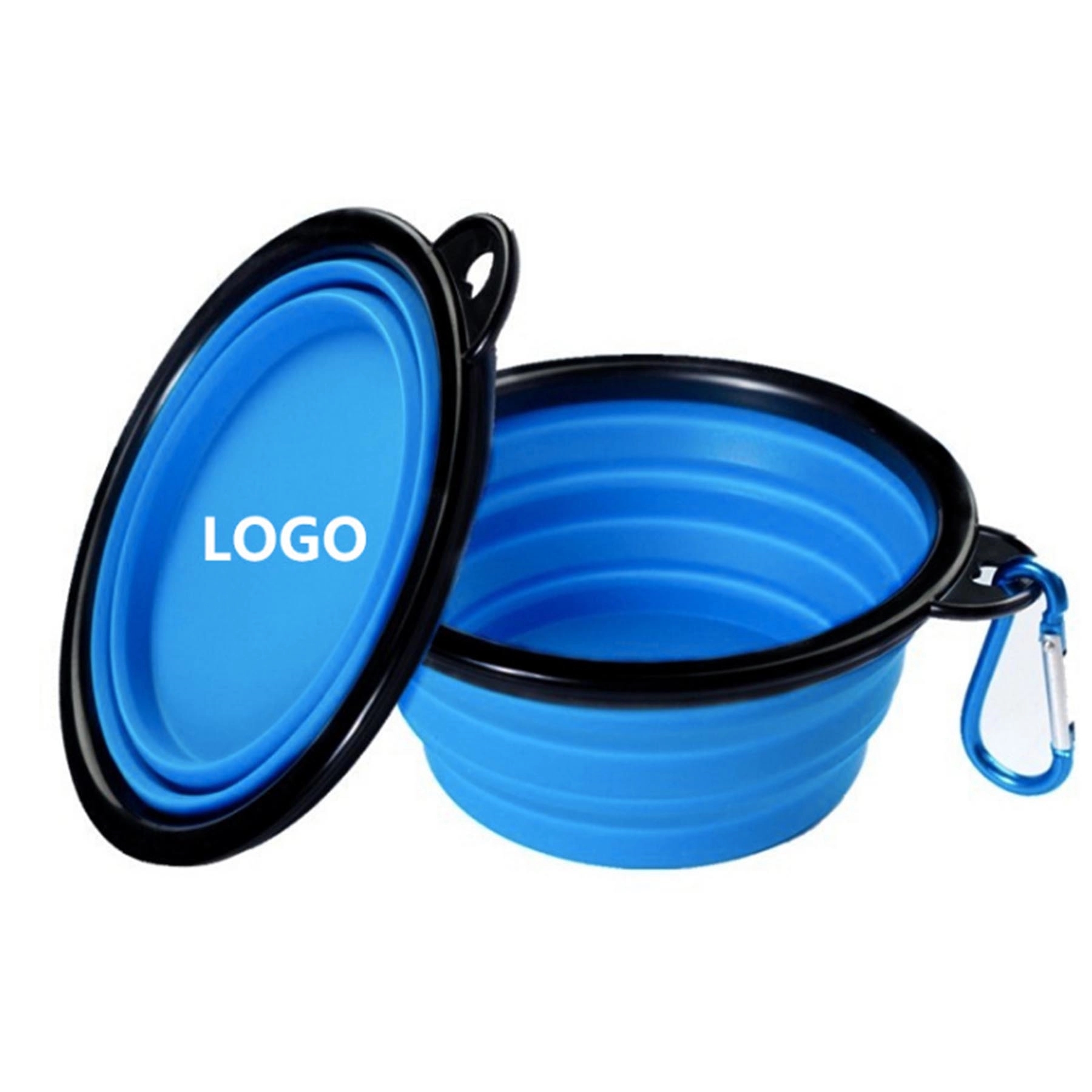 Collapsible Silicone Pet Bowl With Carabiner 1