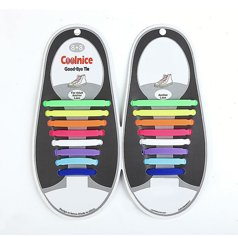 COOLNICE Never Tie Silicone Shoelaces kit for Adults 2