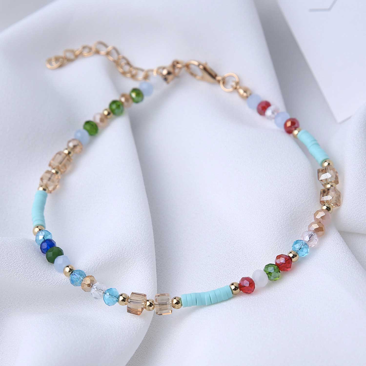 Boho Beaded Anklet – Colorful & Chic 5