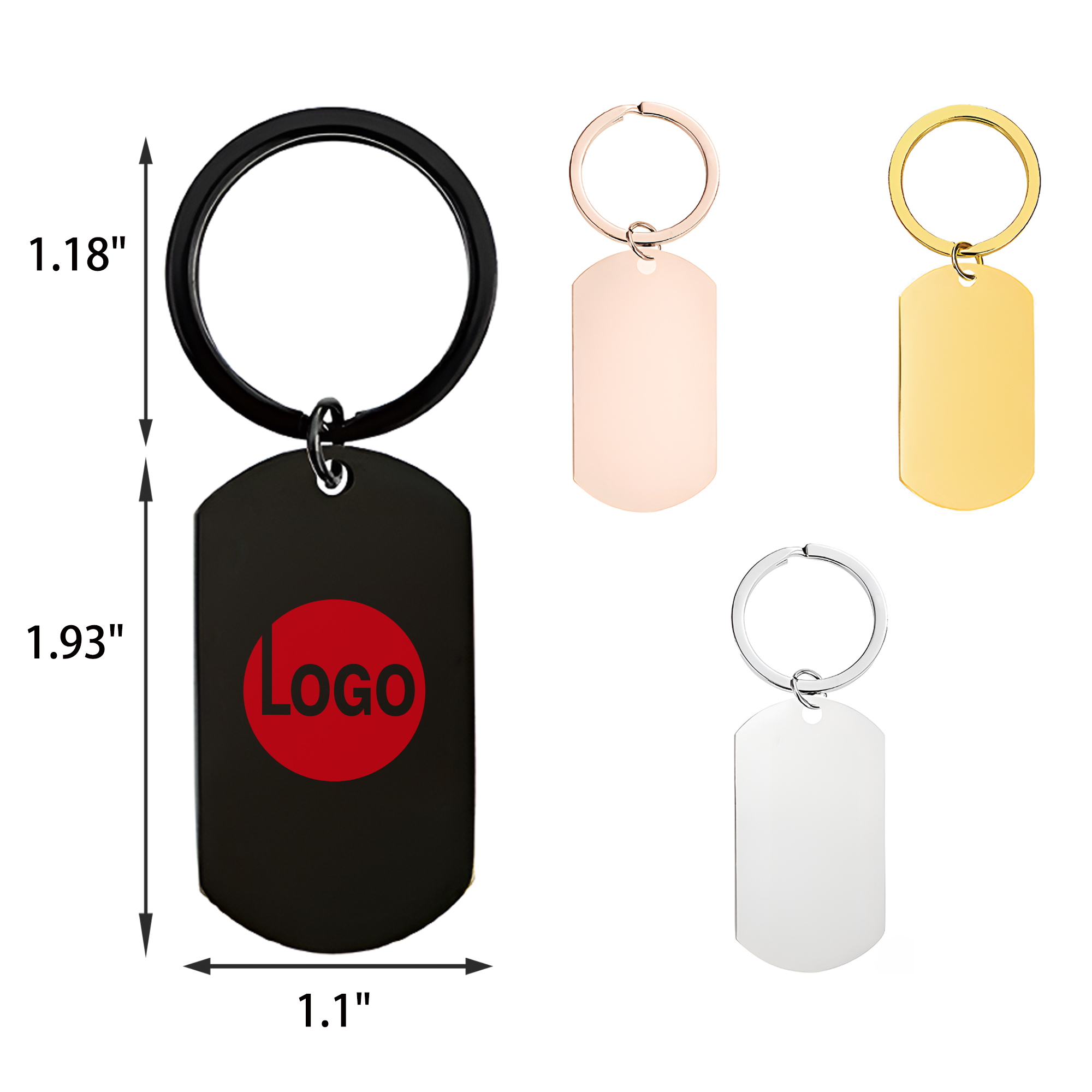 MOQ 50 PCS Durable Stainless Steel Keychain 3