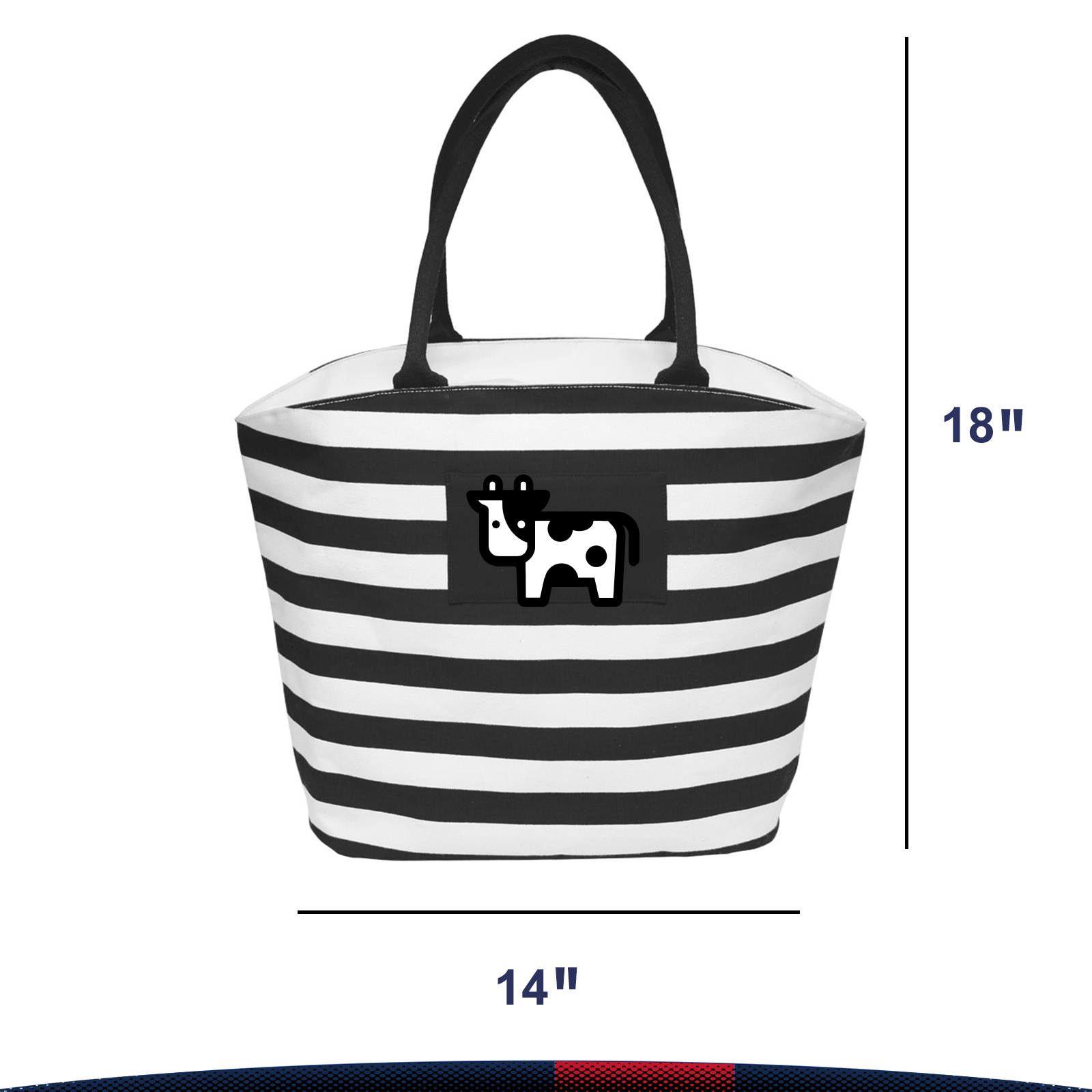 Ropa Striped Tote Bags 4