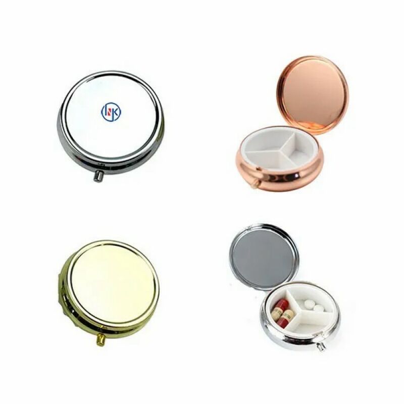 Round Metal Pill Holder
