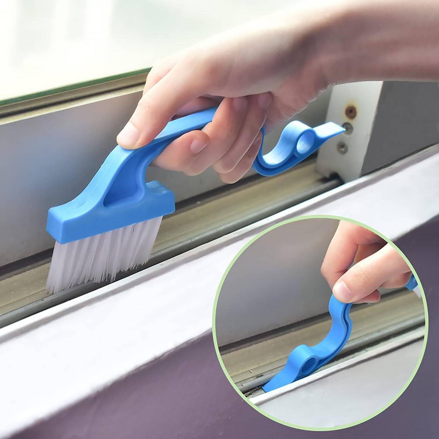 Plastic Groove Cleaning Brush for Kitchen & Window Tracks 2