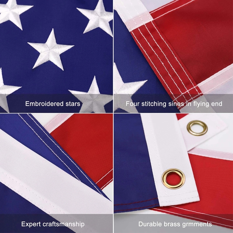 3x5ft USA Flags With Embroidered Stars 2