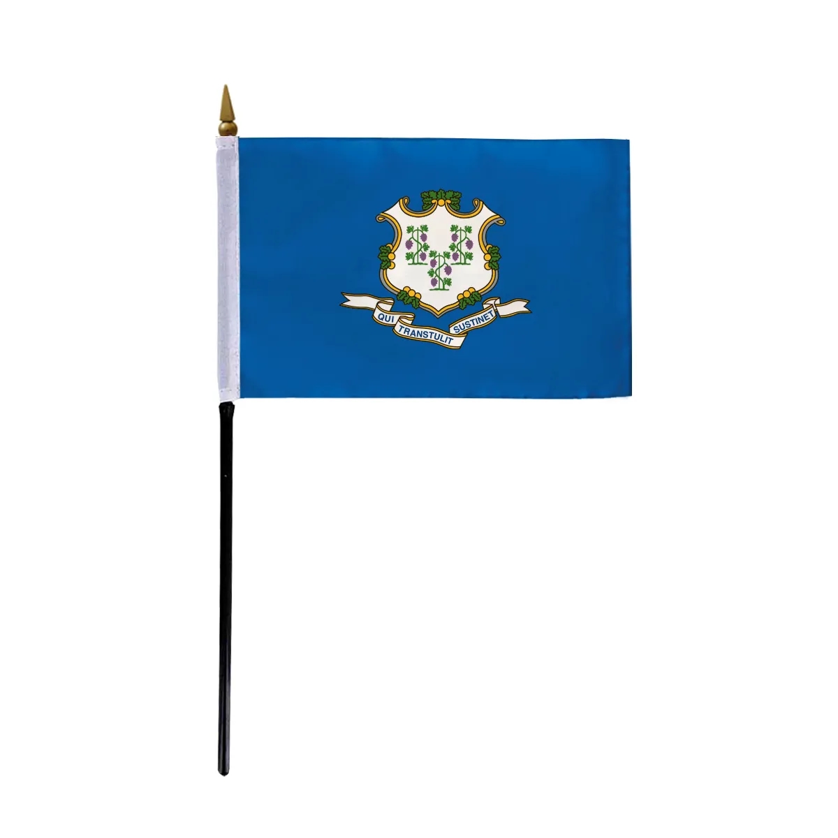 4"x6" & 12"x18'' Connecticut ePoly Printed Stick Flags 2