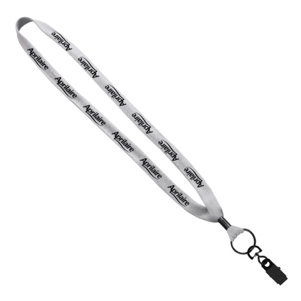 5/8" Polyester Shoelace Lanyard with Metal Crimp & Split-Ring 78