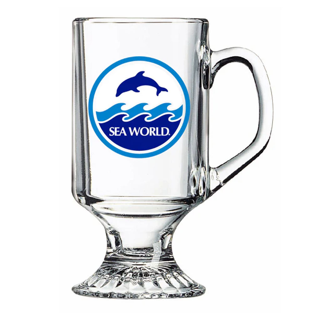 10 oz. Clear Glass Footed Coffee MugMade in USA 2