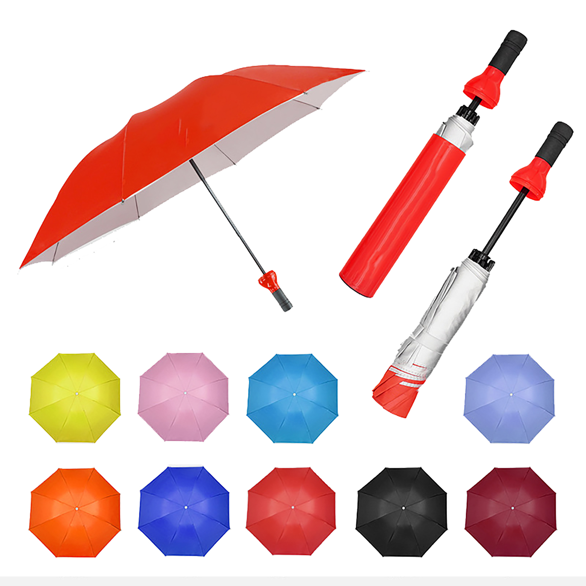 Bottle-Style Compact Umbrella with Auto Open & Close 3