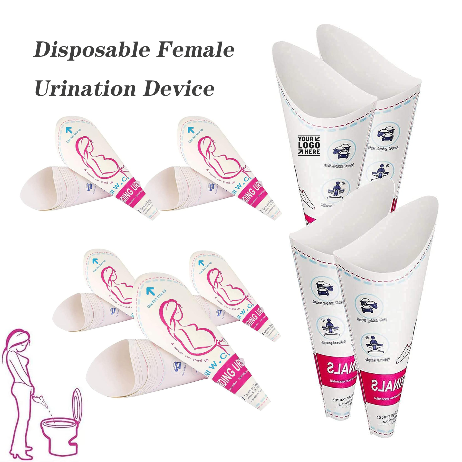 Women Portable Outdoor Travel Disposable Female Urination Device Pee Urinal Funnel 1