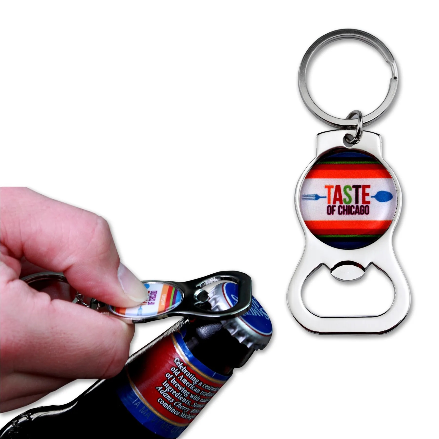 Nickel Keytag w/ Bottle Opener 2