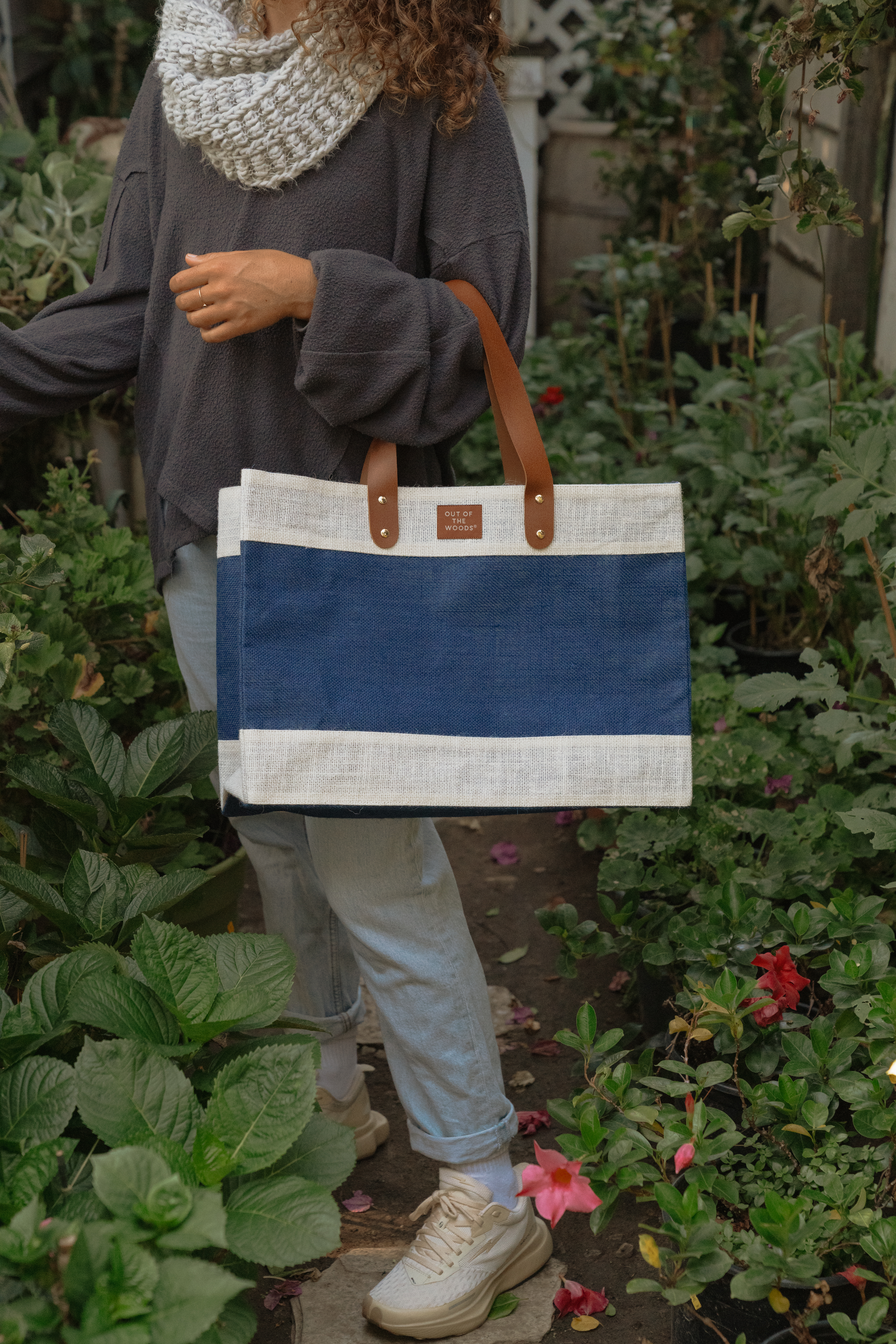 Out of the Woods® Jute Market Tote, custom tote bag with logo imprint 21