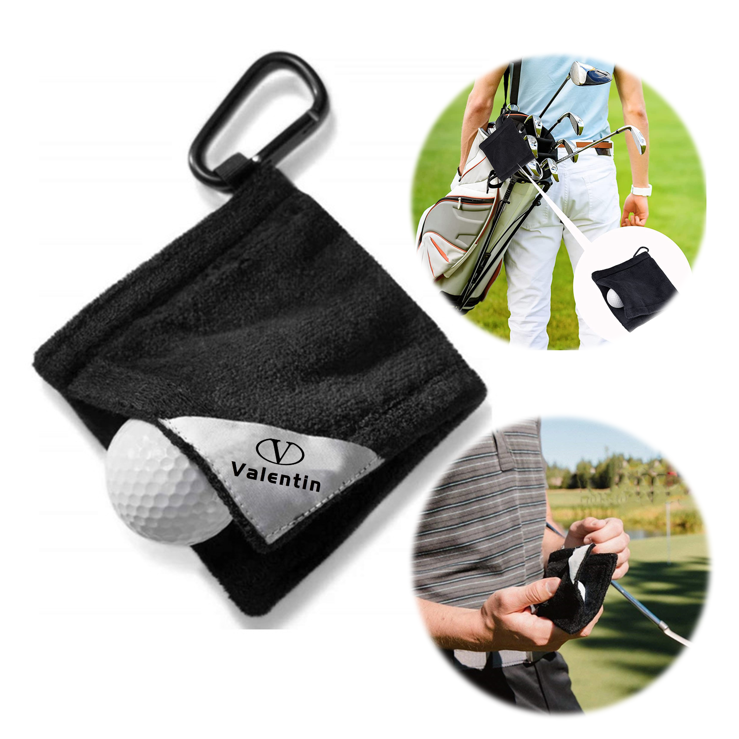 4 Inches Golf Ball Towel 2