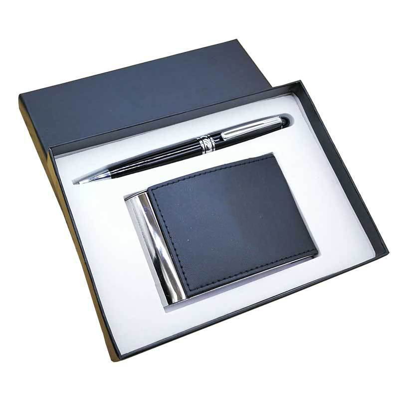 2-Piece Gift Set Metal Ball Pen and Card Case 9