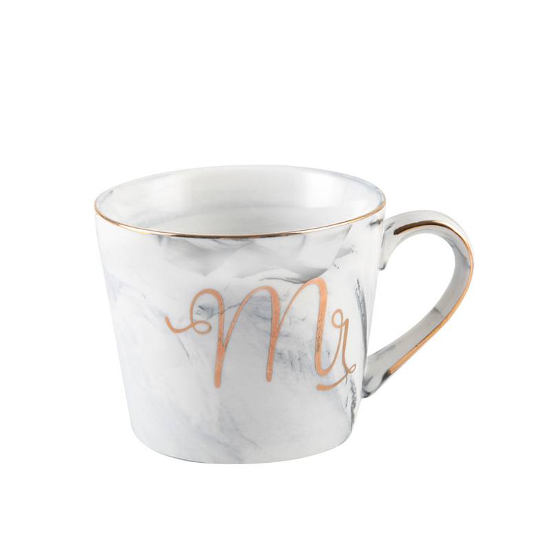 13.5Oz Marble patterned ceramic mug 7
