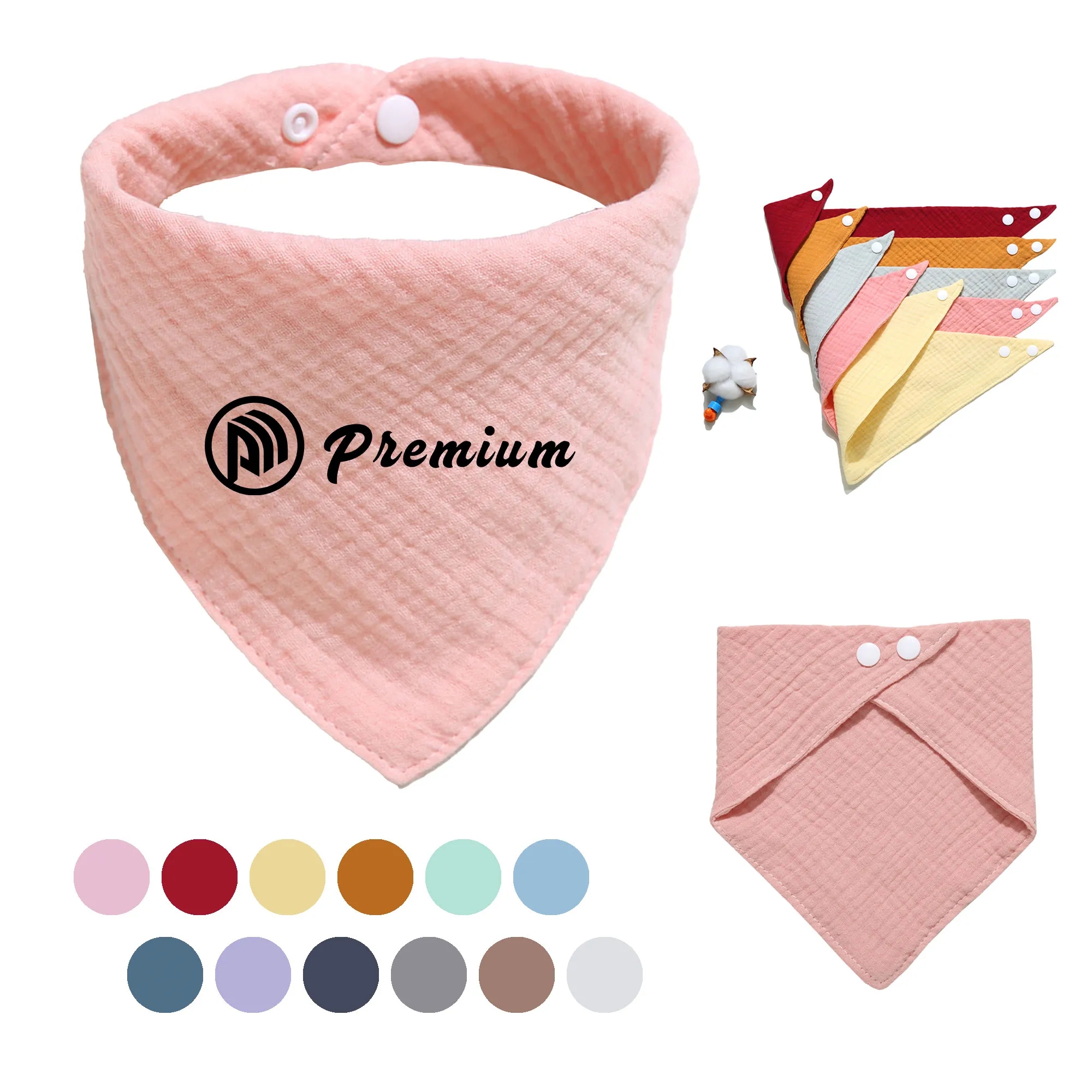 100% Cotton Baby Bandana Drool Bib