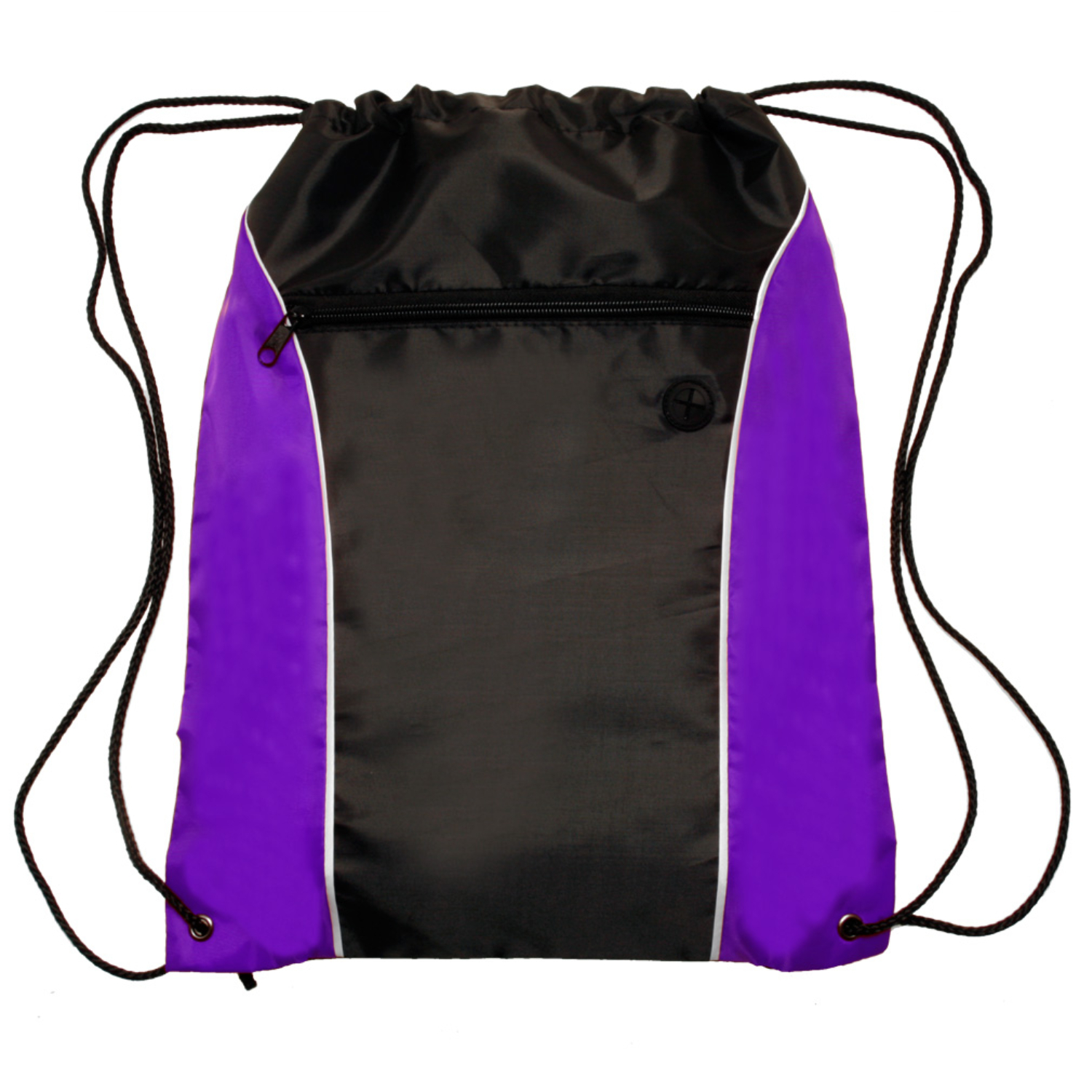 Two Tone Drawstring Backpack with Earphone Eyelet 8