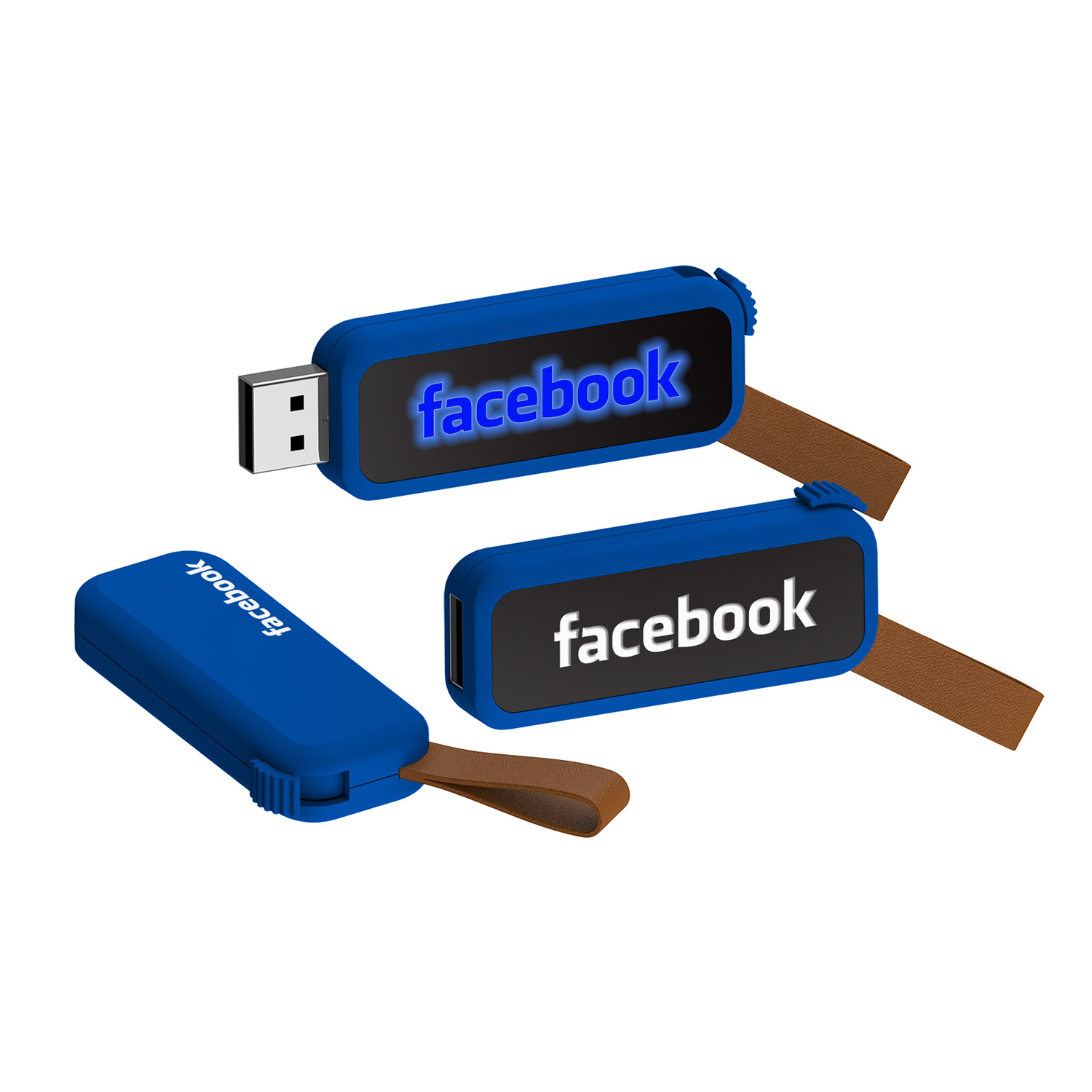 LED Light Up Logo USB Flash Drive with Loop 1
