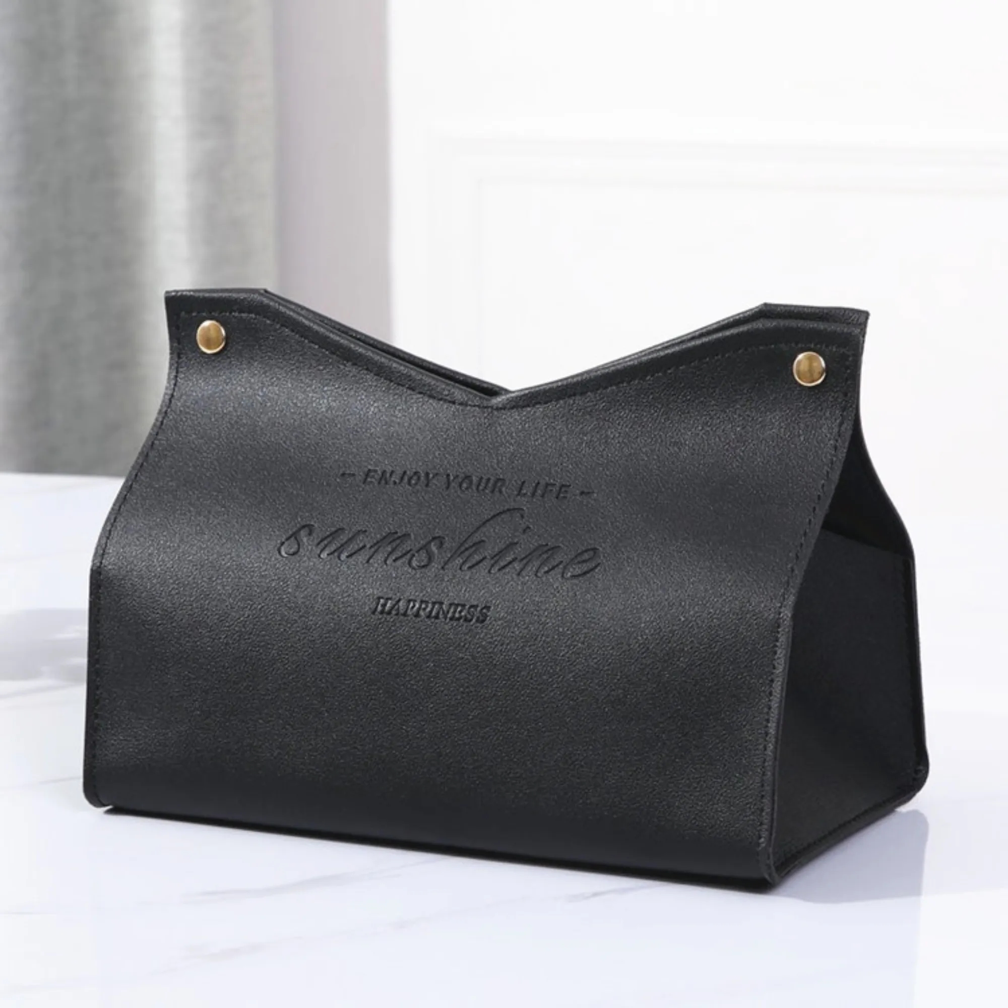Leather tissue box 2