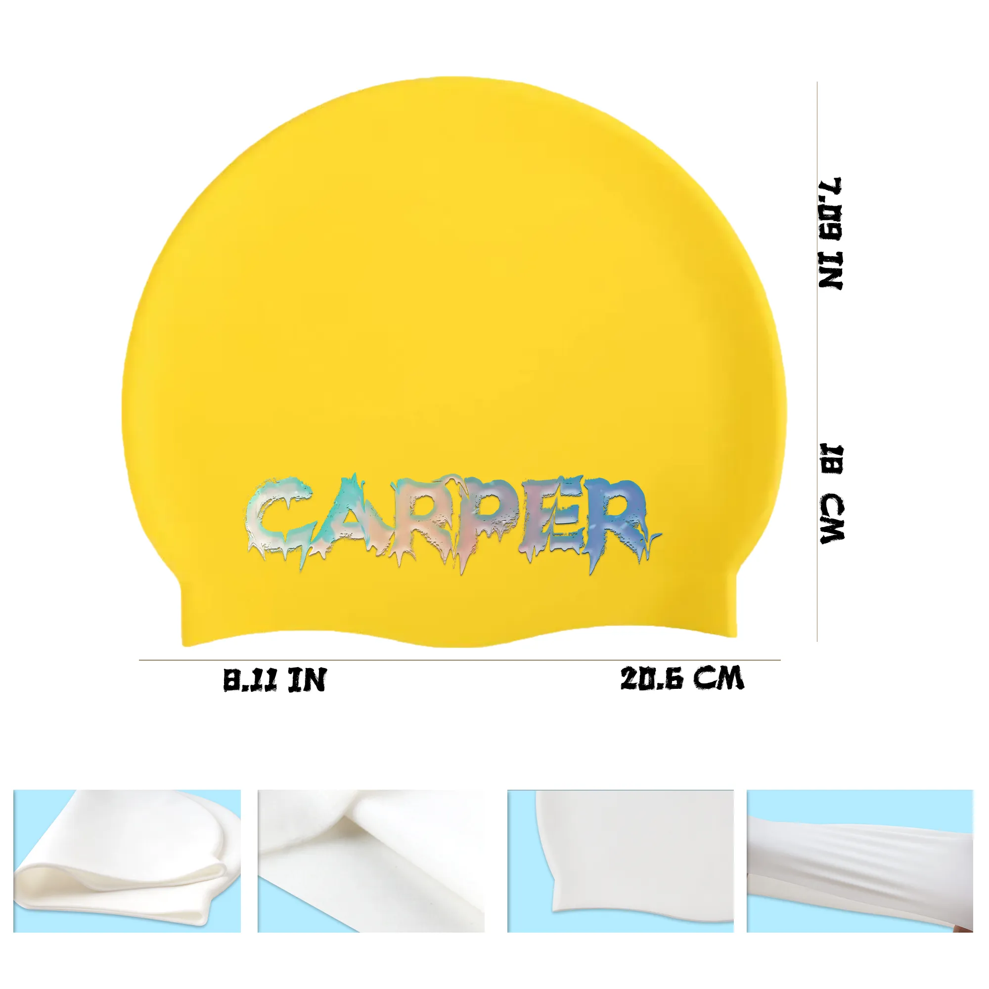 One-Tone Anti-Slip Silicone Swim Cap 4