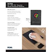 5.5" x 8.5" FSC® Recycled Mouse Pad Bound Notebook 50