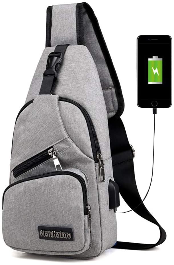 Anti-Theft Chest Bag With USB and Headphone Port 5
