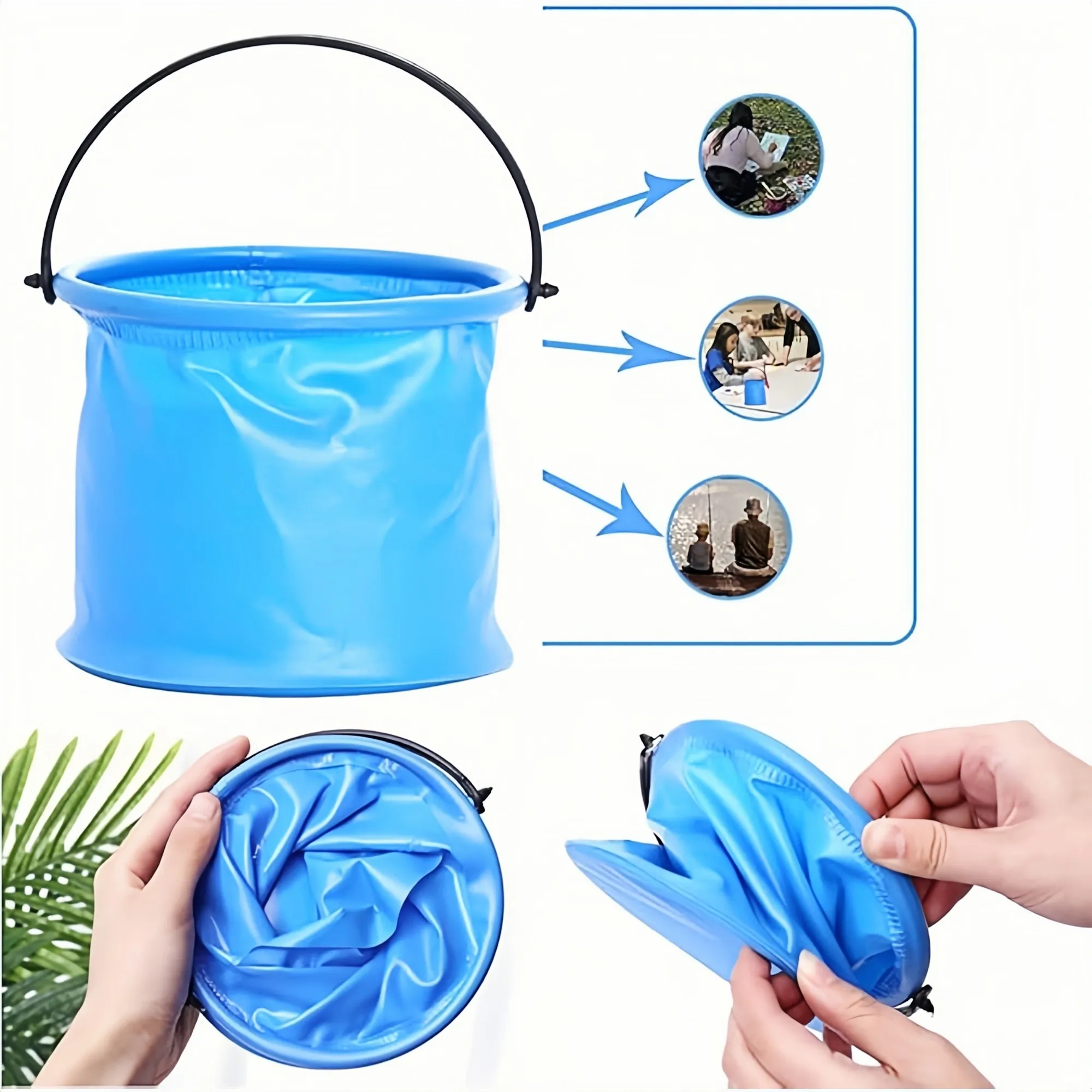 Collapsible Water Bucket With Handle 2