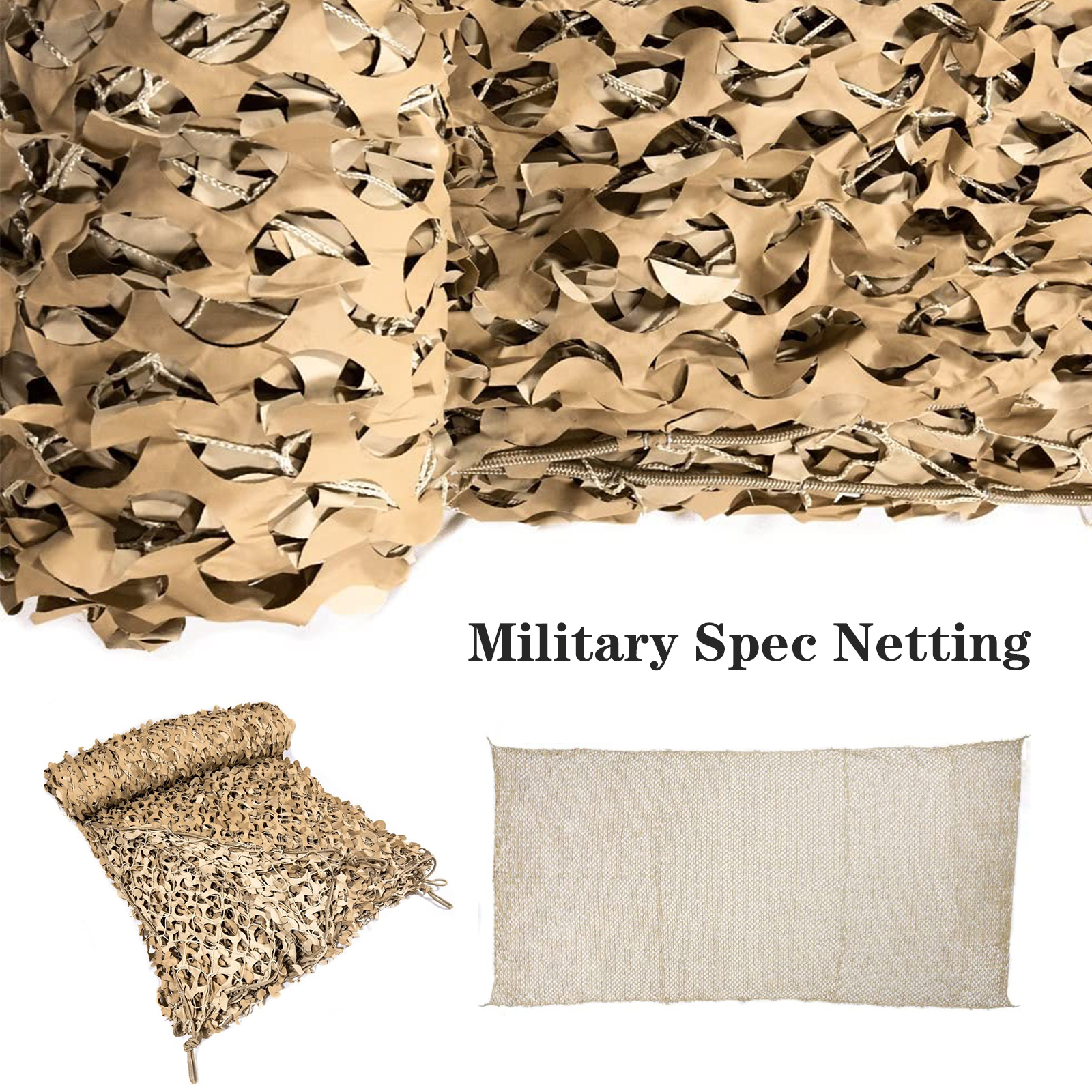 CamoSystems Premium Series Camouflage Military Spec Netting with Mesh Netting Attached 2