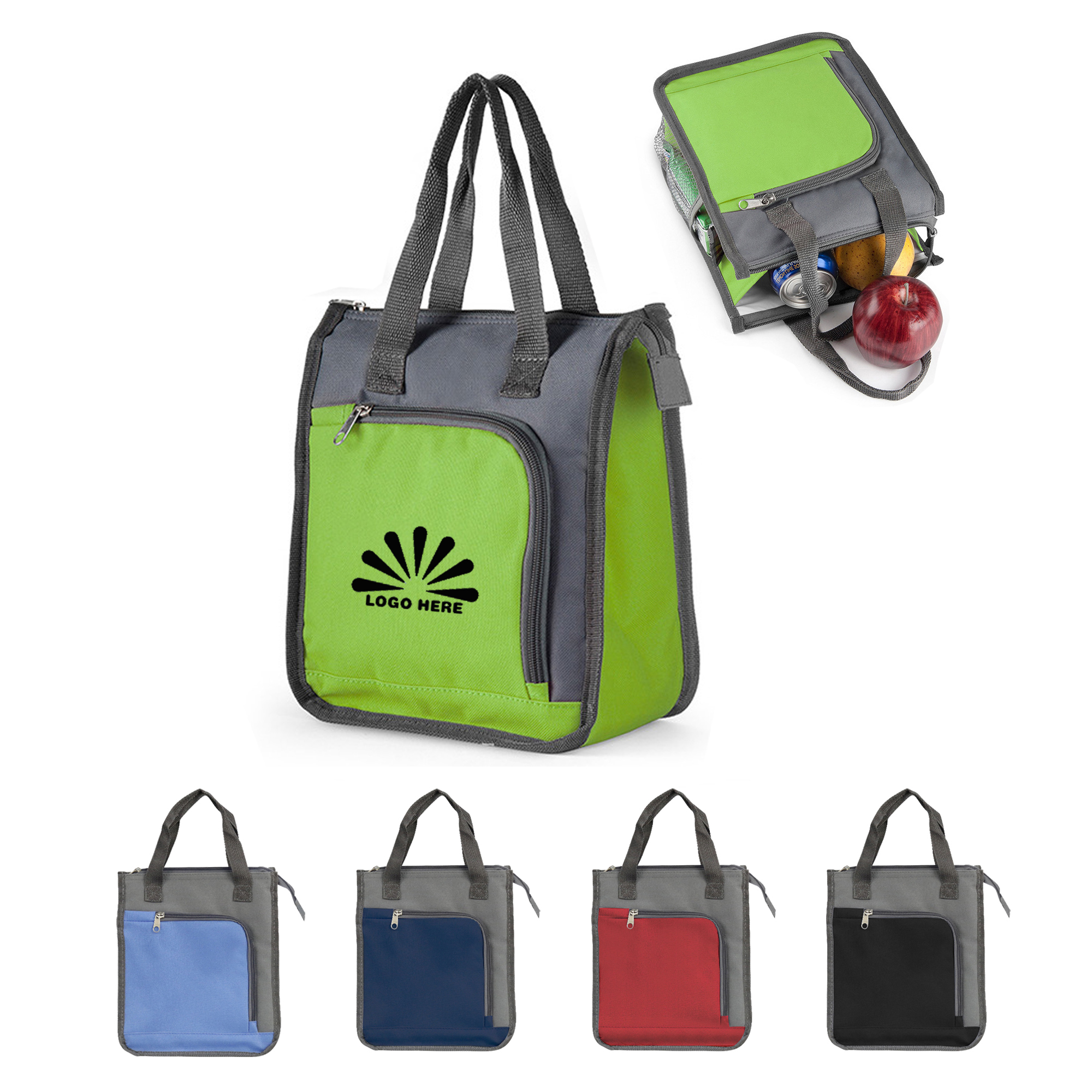 Oxford Zipper Insulated Lunch Tote Bags 1
