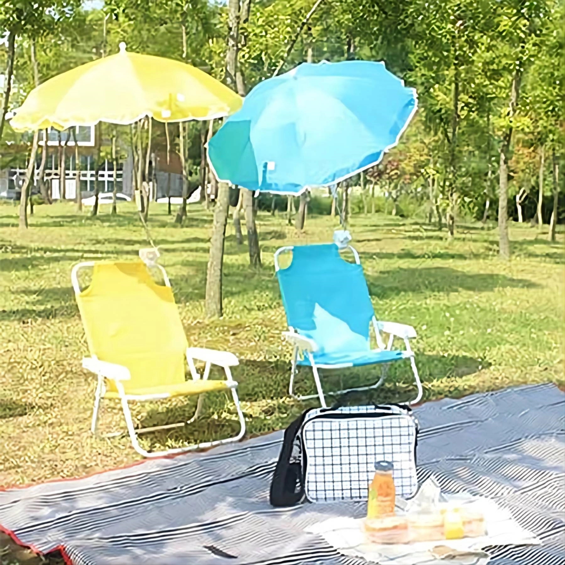 Children's Folding Beach Chair With Umbrella 1