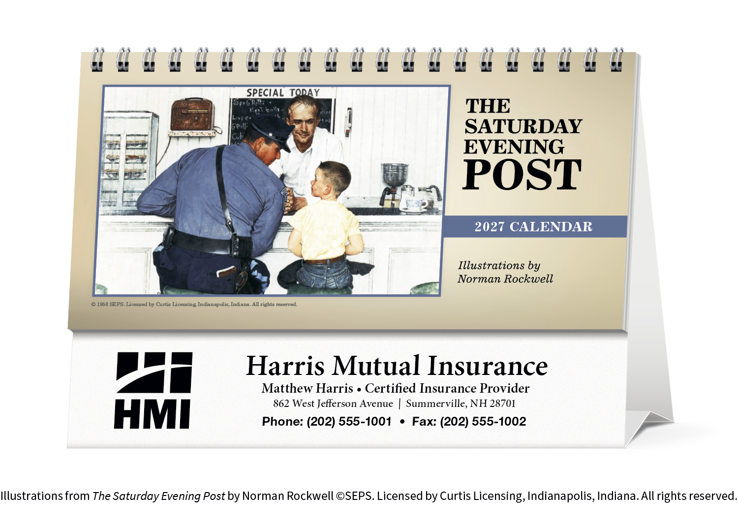 Triumph® Calendars The Saturday Evening Post Illustrations by Norman Rockwell Desk Calendar 50