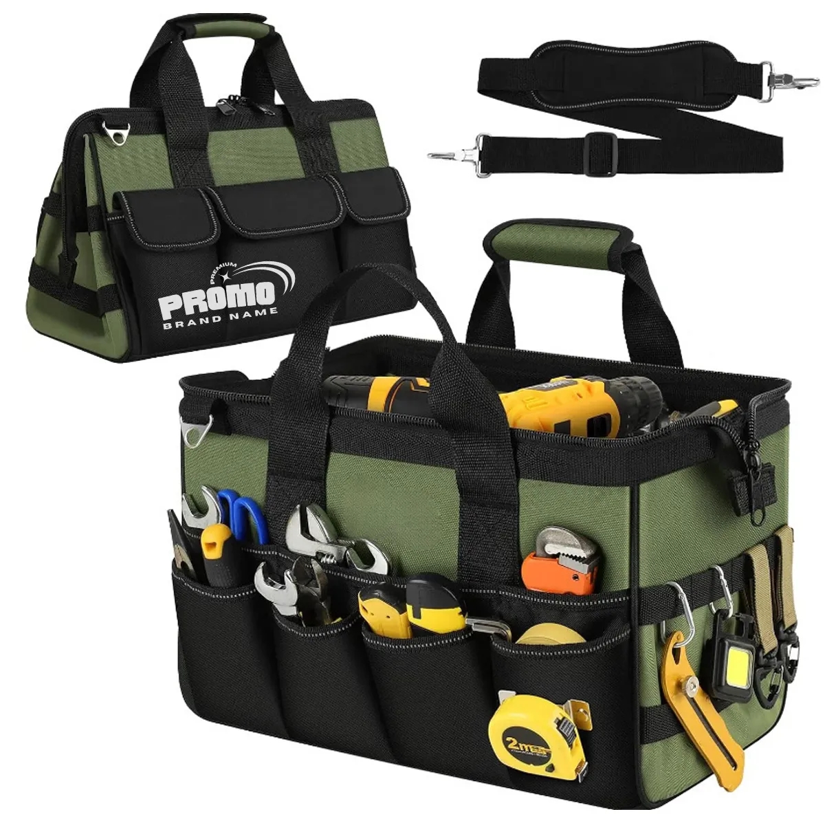 Heavy Duty Tool Bag 15 Inch 16 Pocket Portable Box Storage 3