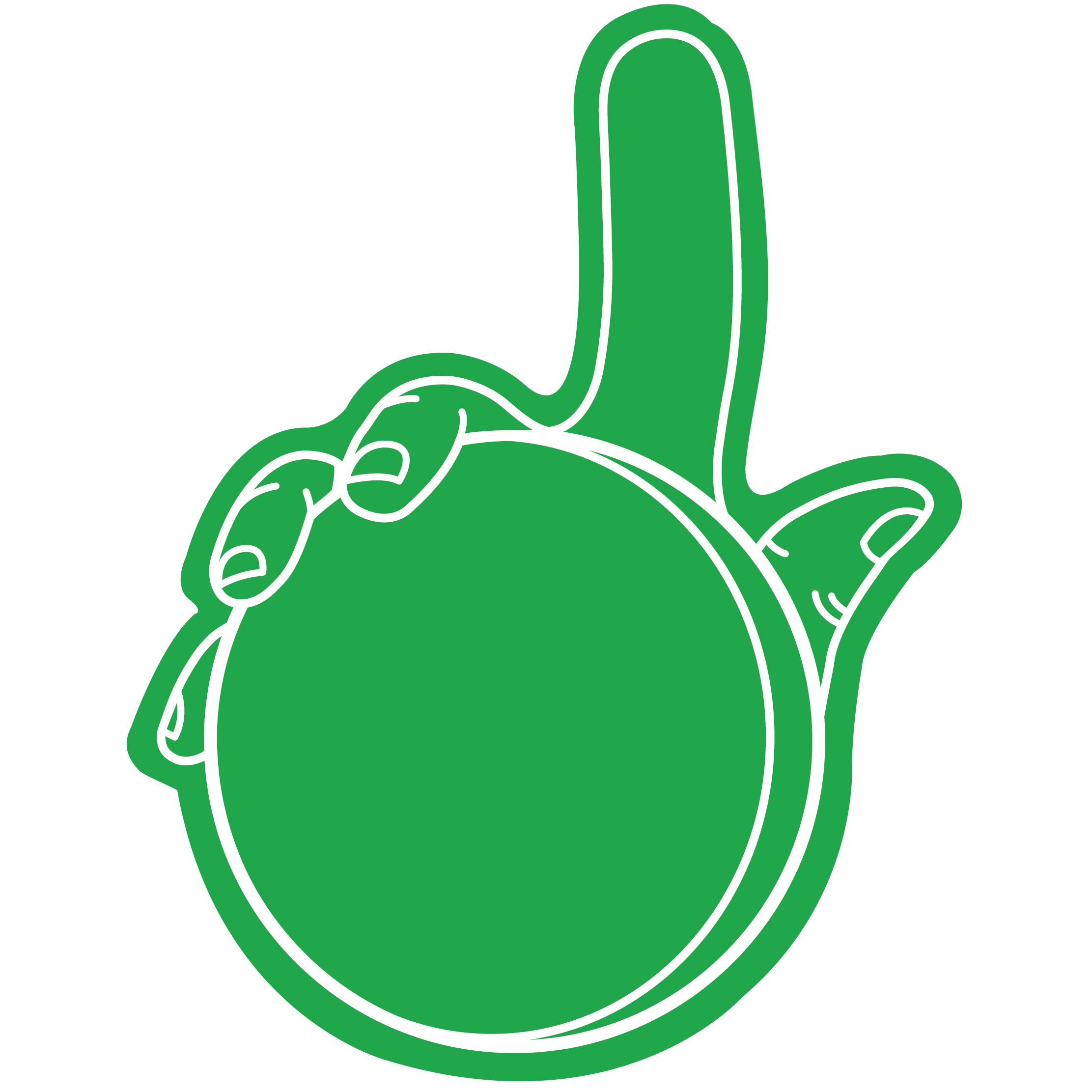 Foam Hockey Puck Hand 30