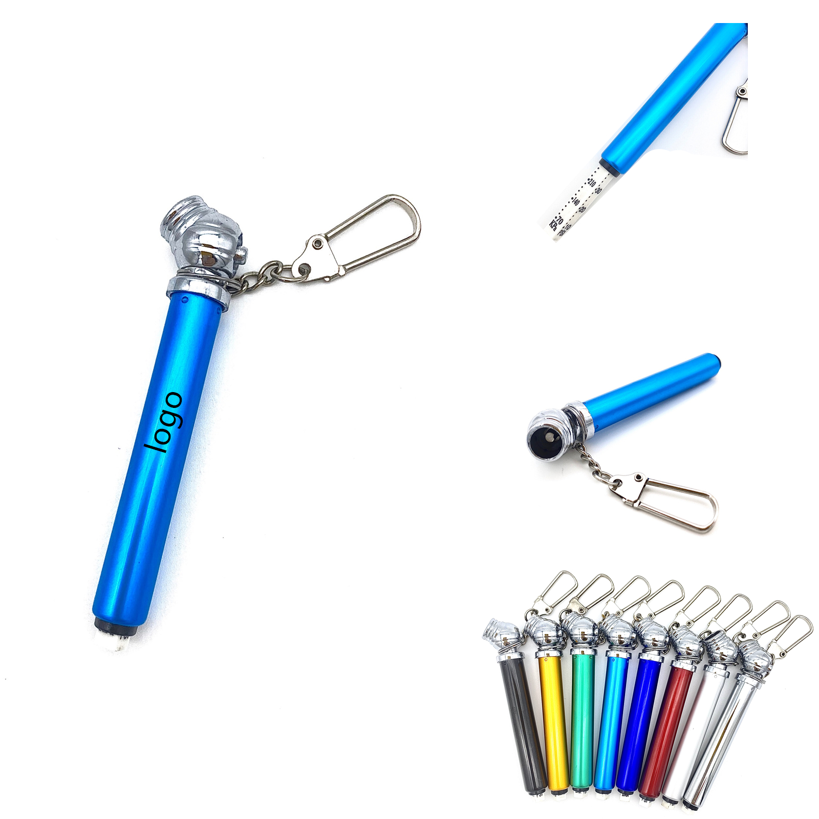 Mini Aluminum Tire Pressure Gauge with Key Chain 2