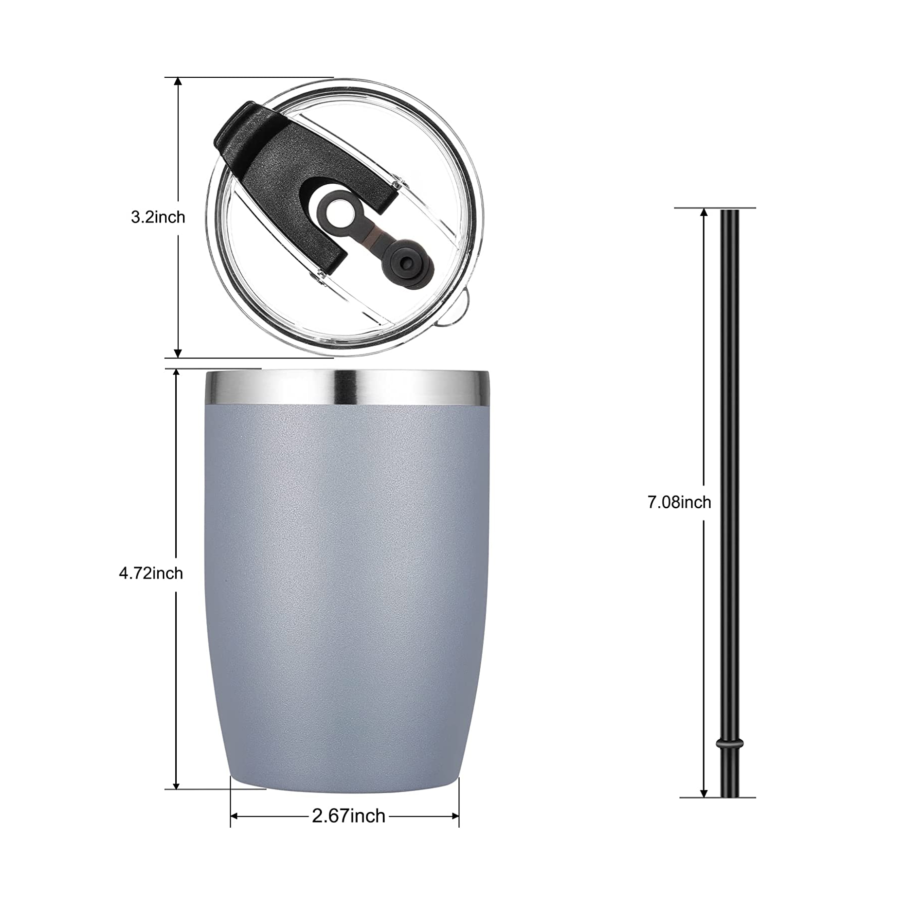 12 oz Stainless Travel Tumbler 3