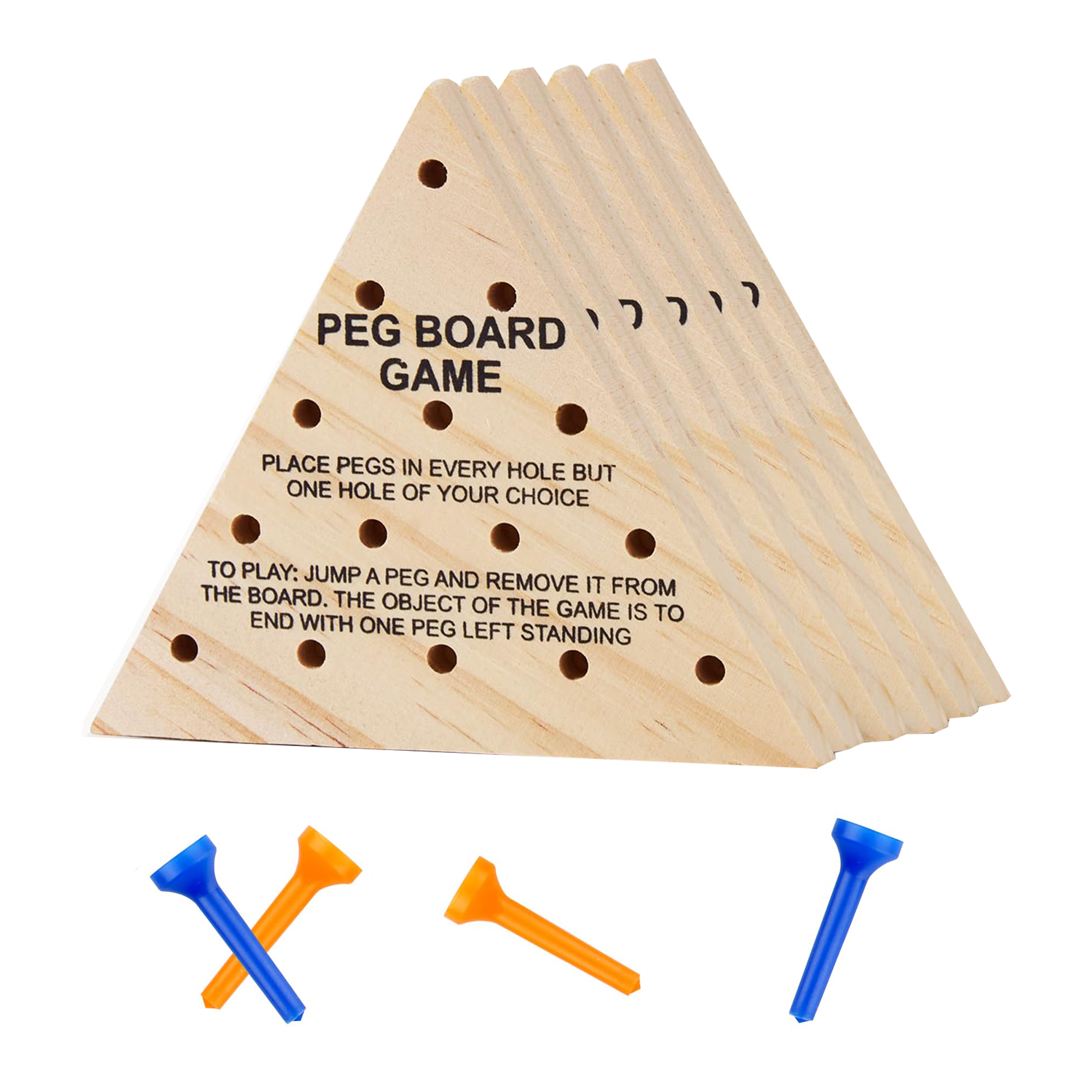 Wooden Triangle Peg Game 2