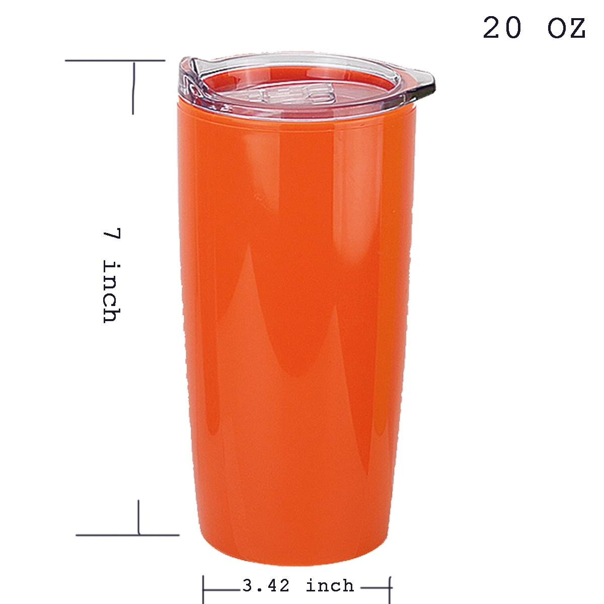 20 Oz Plastic Double Wall Insulated Tumbler 3