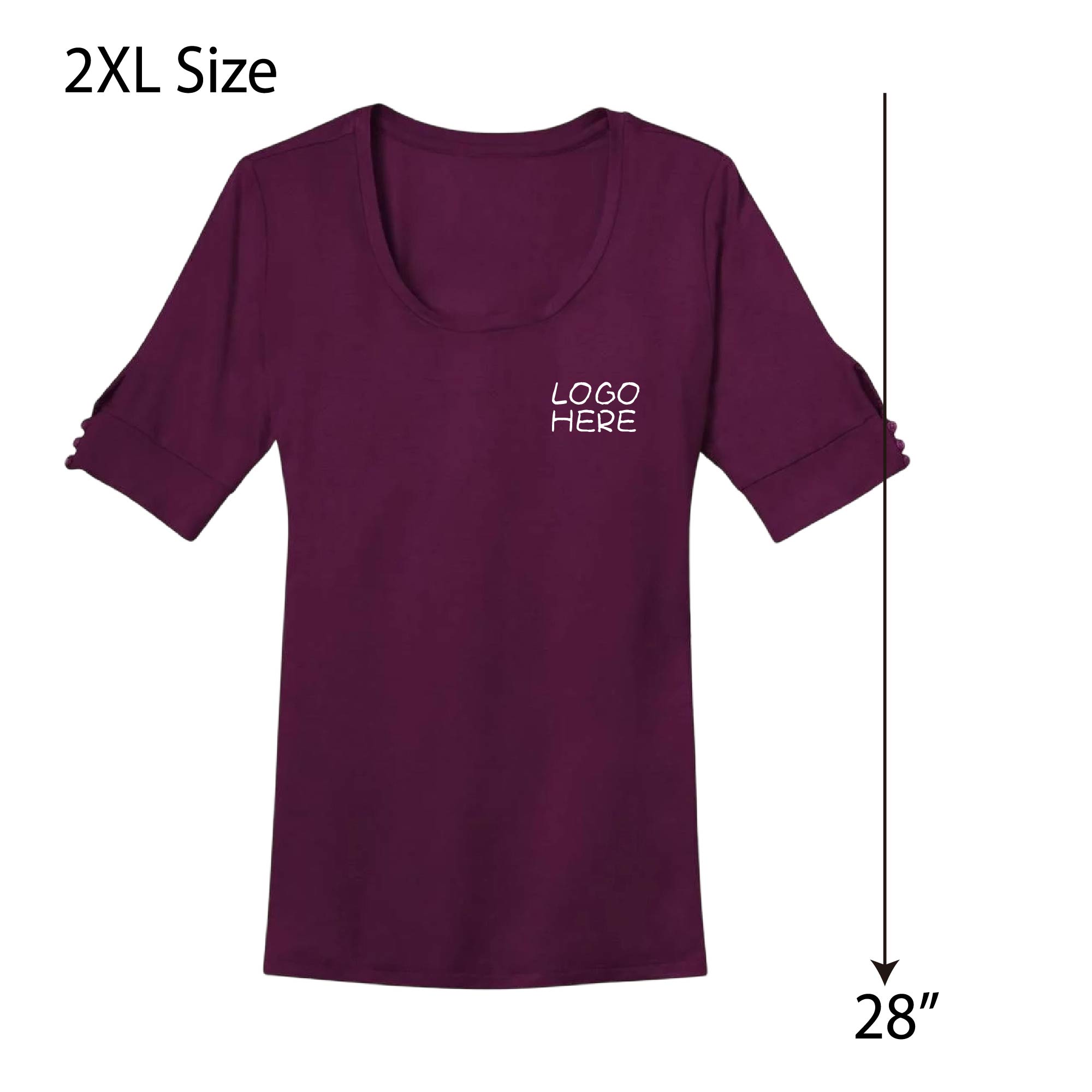 Ladies Scoop Neck Shirt 2