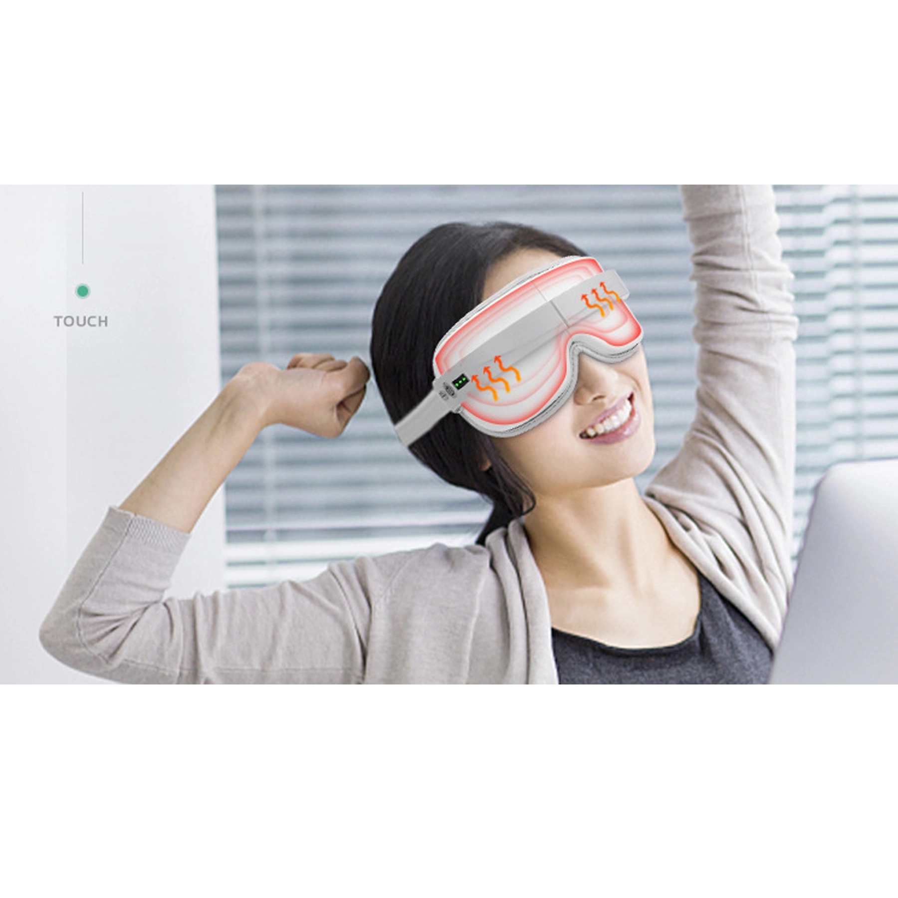 Stress Relief Electric Eye Massager Wireless Mask Heated 5