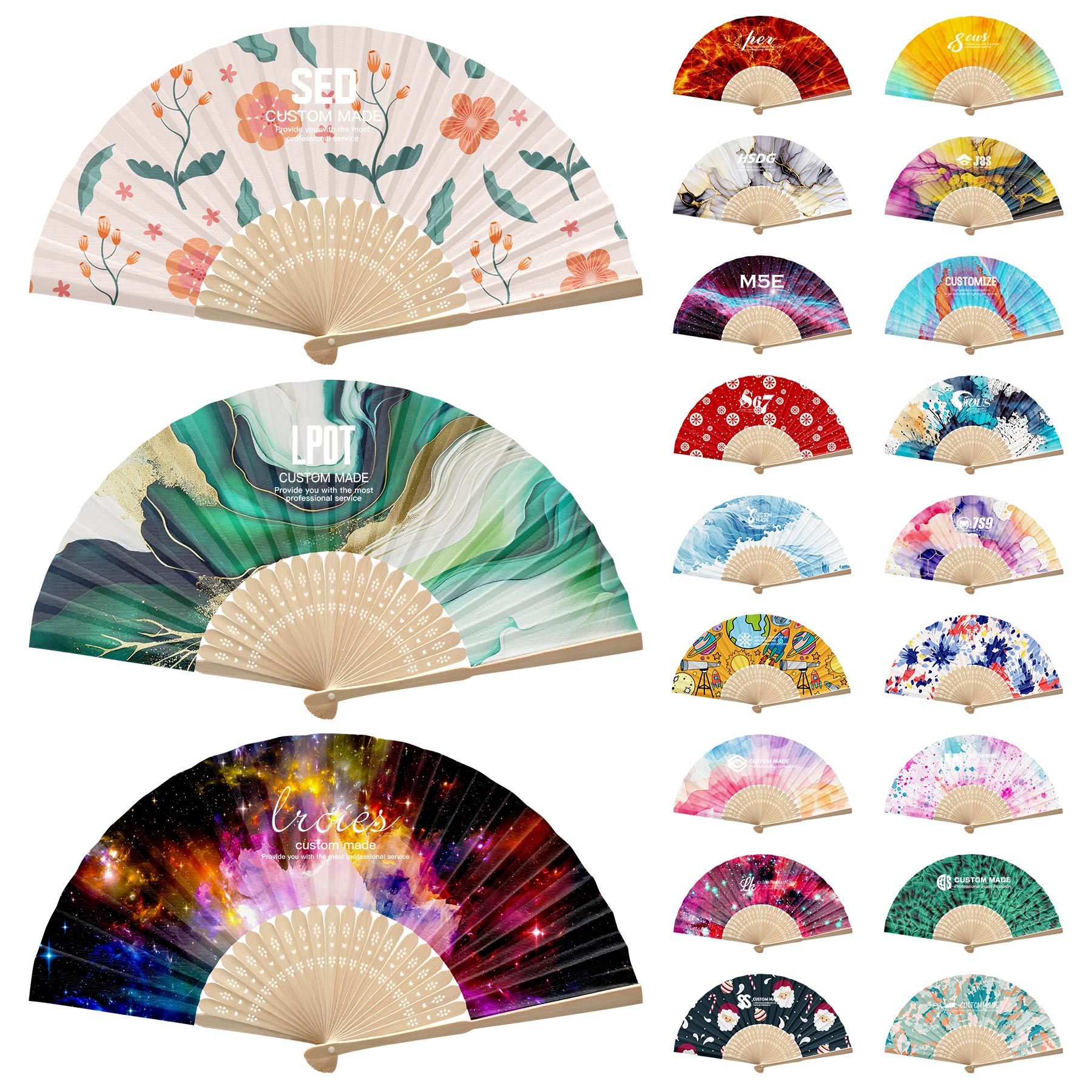 Foldable Bamboo Fan 28